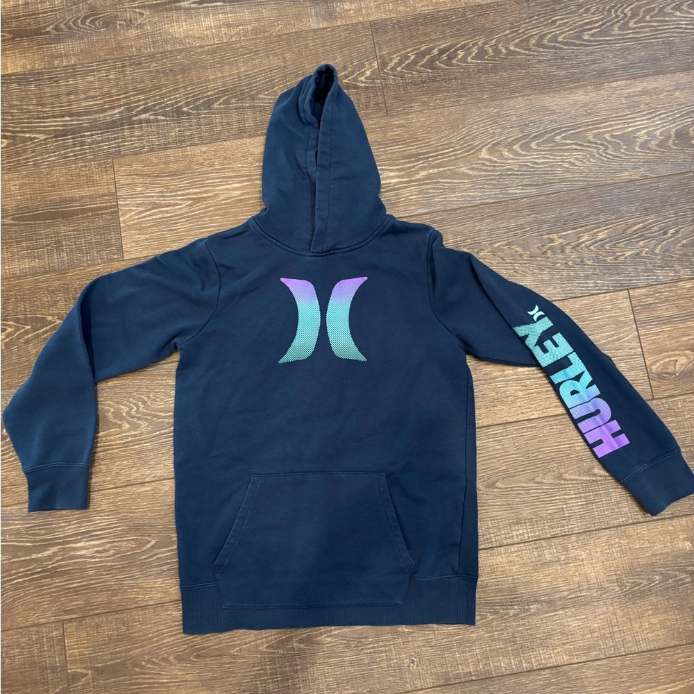 Hurley Dark Blue Hoodie. Boys size XL.